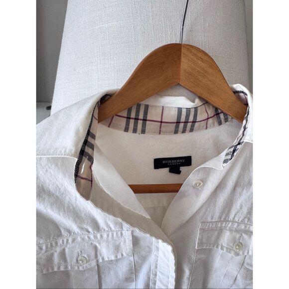 Burberry Button Down Shirt in White Size Small - Picture 4 of 10